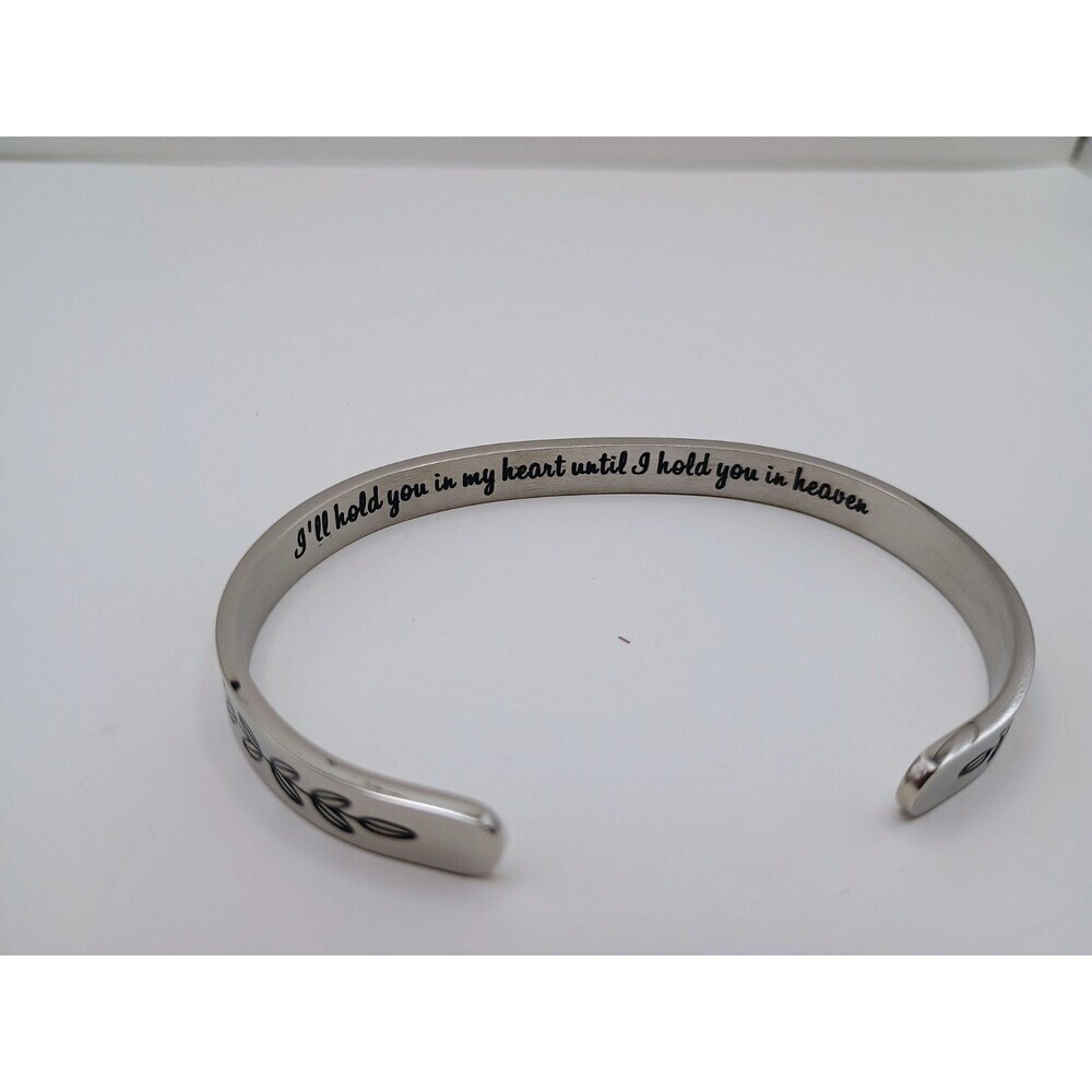 Stainless Steel Cuff Motivation Bracelets 2pc With Engraving Inside - Carviell - Picture 7 of 9